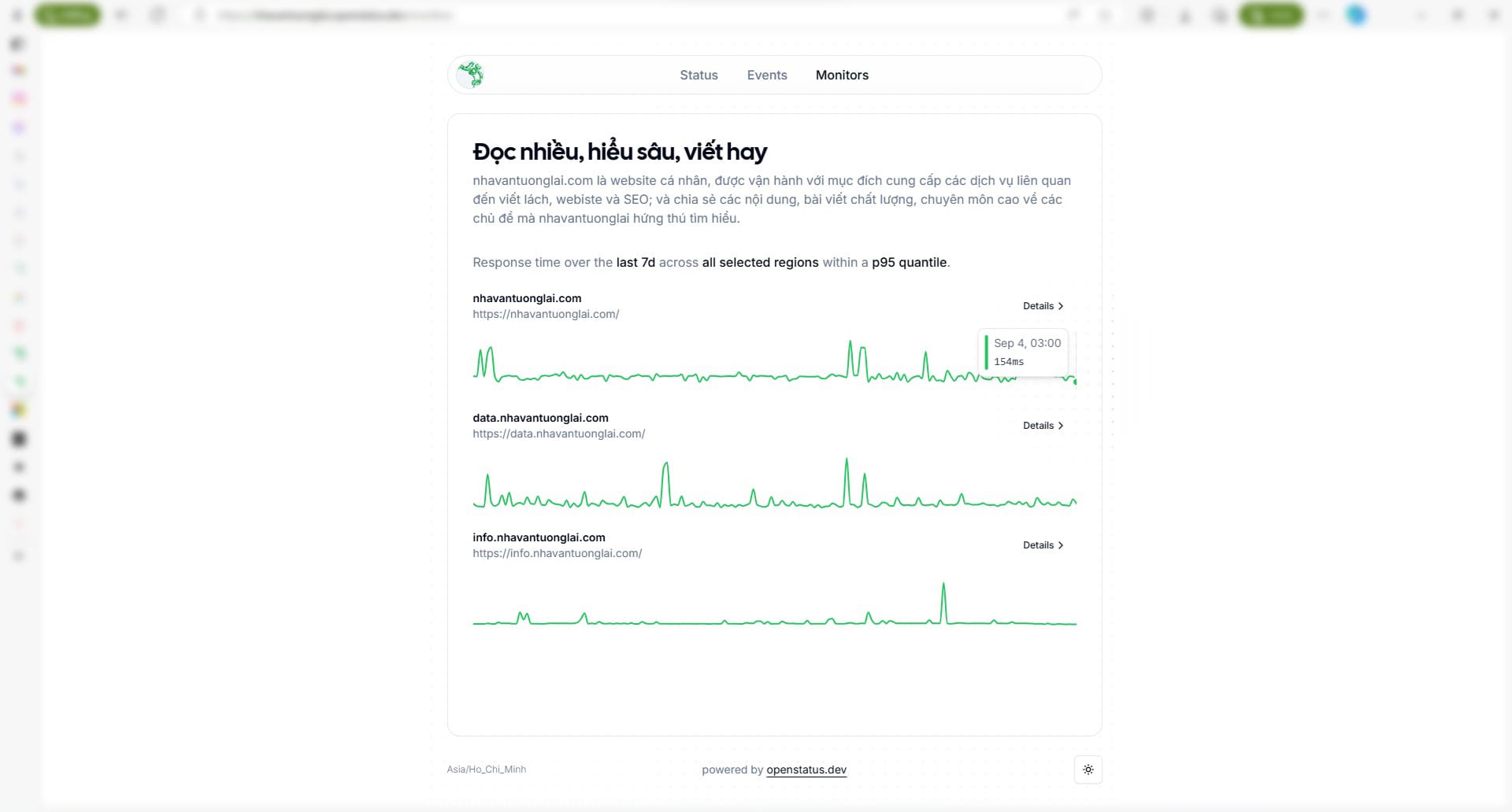 Tìm hiểu về Openstatus và cách để cài lên website.